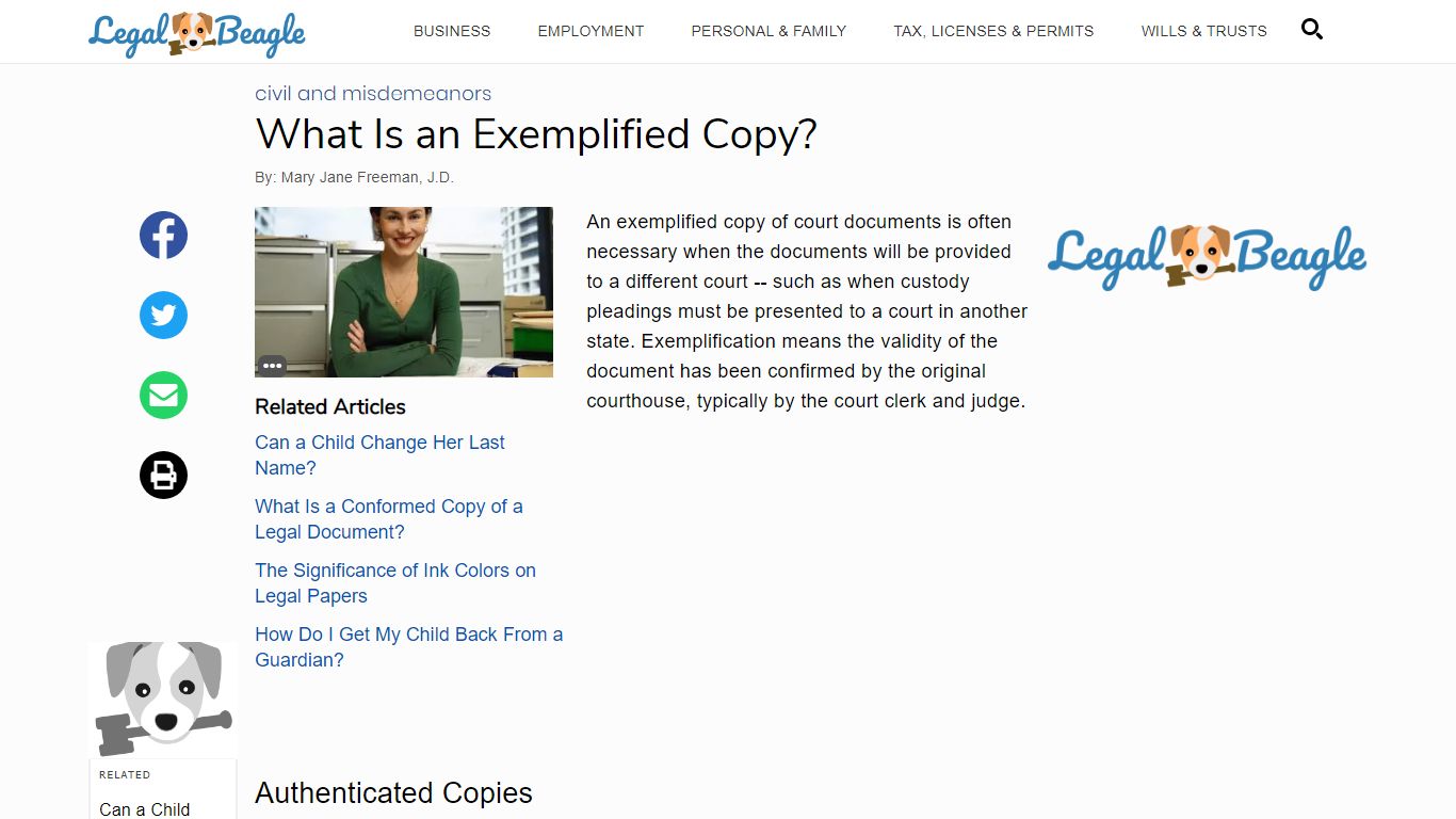 What Is an Exemplified Copy? | Legal Beagle